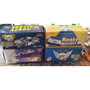 NASCAR Rusty Wallace Lot of 4 1:64 Scale Stock Car Die Cast Vehicles